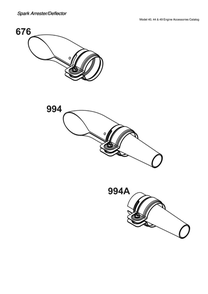 Part Location Diagram of 593869 Briggs and Stratton Deflector, muffler (for below deck mufflers only)
